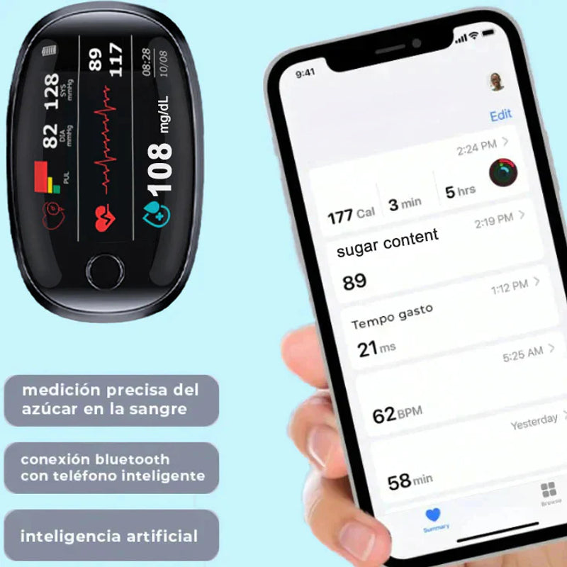 🔥Final 3 Hours : Only Limited Stock Left🏆GluGent™ Non-Invasive Blood Glucose Meter 99.9% Accuracy （Mayo Clinic Recommended）