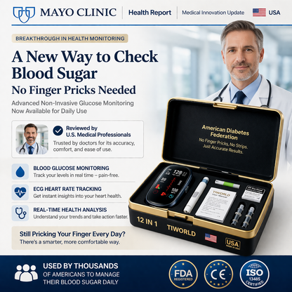 🔥Final 3 Hours : Only Limited Stock Left🏆GluGent™ Non-Invasive Blood Glucose Meter 99.9% Accuracy （Mayo Clinic Recommended）
